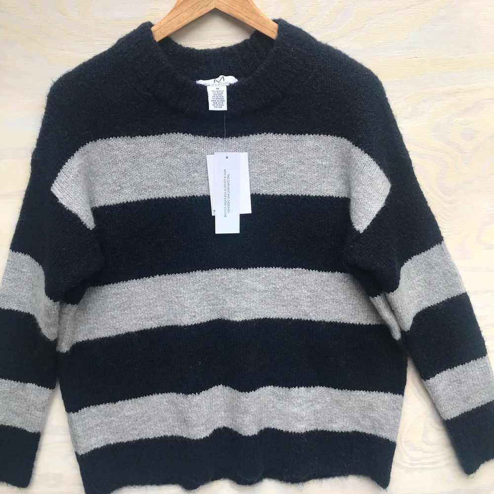 Magaschoni women’s boxy striped sweater size M